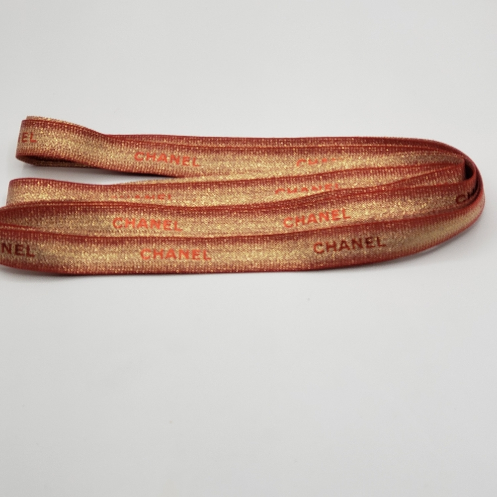 Chanel Red Gold Ribbon 162 inches - Picture 6 of 6